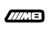 BMW ///M8 (type 2) LED grille badge — White lighting on white background