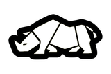 Suzuki Jimny Rhino LED grille badge — White lighting on white background