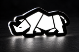 Suzuki Jimny Rhino LED grille badge with lighting at night