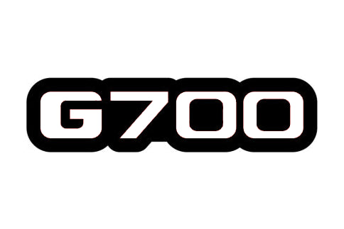Mercedes G700 Type 1 LED grille badge — White on white background, without reflection