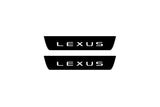 stainless steel illuminated door sill protectors for Lexus GX III 2024+ with Lexus logo