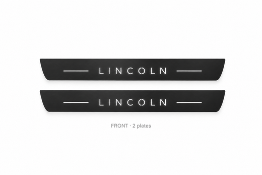 Lincoln Nautilus I CD539 2019–2023 — Matte PRO LED Door Sills — Lincoln Logo