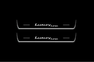 BMW 5 G60 2023+ LED Door Sills Illuminated Scuff Luxury Line Logo Stainless Steel Entry Guards Door Sills Decoin