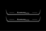 LED door sill plates for BMW 5 G30 2017+ stainless steel with Luxury Line logo