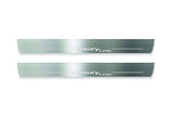 BMW 5 F10 2009+ LED door sill plates stainless steel with Luxury Line logo