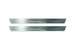 BMW X5 E70 2006-2013 LED Door Sills Illuminated Scuff Luxury Line Logo Stainless Steel Entry Guards Door Sills Decoin