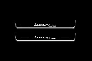 BMW 3 F30 2012-2018 LED Door Sills Illuminated Scuff Luxury Line Logo Stainless Steel Entry Guards