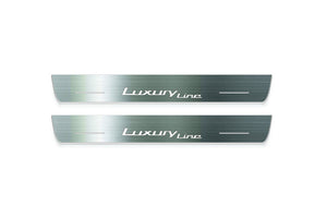 BMW 3 F30 2012-2018 LED Door Sills Illuminated Scuff Luxury Line Logo Stainless Steel Entry Guards