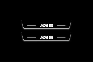 BMW 5 E34 1987-1996 LED Door Sills Illuminated Scuff M5 Logo Stainless Steel Entry Guards