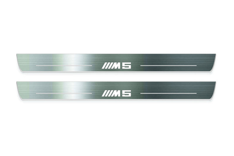 BMW 5 E34 1987+ stainless steel LED door sill plates with M5 logo