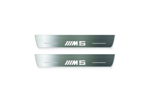 BMW 5 E34 1987-1996 LED Door Sills Illuminated Scuff M5 Logo Stainless Steel Entry Guards