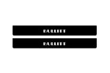 Ford Mustang VII S650 2023+ stainless steel illuminated door sill protectors with Bullitt logo