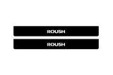 Ford Mustang VII S650 2023+ illuminated entry guards in stainless steel with Roush logo