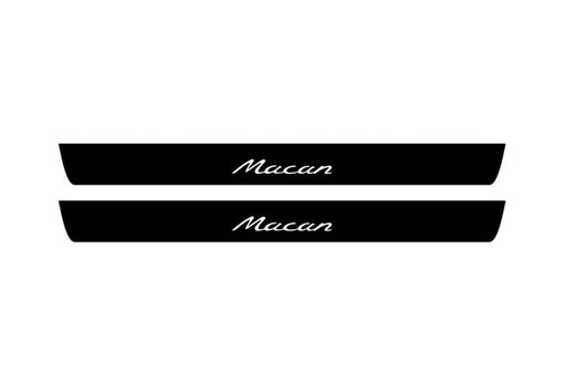 Porsche Macan 95B 2014–2024 — Matte PRO LED Door Sills — Macan Logo