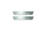 stainless steel LED door sill plates for Ford Mach-E 2020+ with Mach-E logo