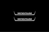 Dodge Magnum 2004+ LED door sill plates stainless steel with Magnum logo