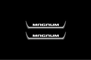 Dodge Magnum 2004-2008 LED Door Sills Illuminated Scuff Magnum Logo Stainless Steel Entry Guards Door Sills Decoin