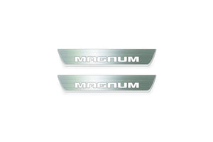 Dodge Magnum 2004-2008 LED Door Sills Illuminated Scuff Magnum Logo Stainless Steel Entry Guards Door Sills Decoin