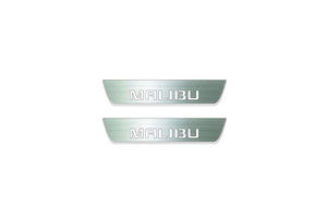 Chevrolet Malibu VIII 2012-2016 LED Door Sills Illuminated Scuff Malibu Logo Stainless Steel Entry Guards
