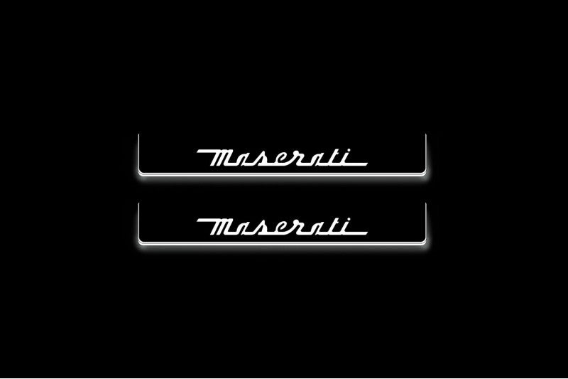 Maserati Quattroporte M156 Stainless LED Door Sills – Maserati Logo