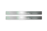 stainless steel LED door sill plates with Maserati Levante with Maserati logo