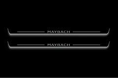 Mercedes S-Class C217 2014–2020 — Stainless LED Door Sills — Maybach Logo