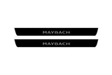 Mercedes-Benz GL-Class X166 Maybach Logo Matte PRO — black front plate design illustration with white lettering