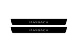 Mercedes GLS II X167 2019+ illuminated door sill protectors stainless steel with Maybach logo