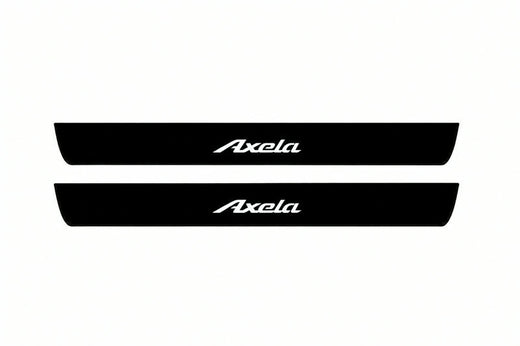 Mazda 3 Sedan BM/BN 2013–2019 — Matte PRO LED Door Sills — Axela Logo
