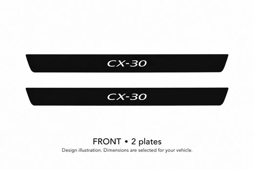 Mazda CX-30 DM 2019–Present — Matte PRO LED Door Sills — CX-30 Logo