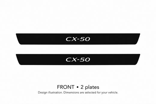 Mazda CX-50 MY 2023–Present — Matte PRO LED Door Sills — CX-50 Logo