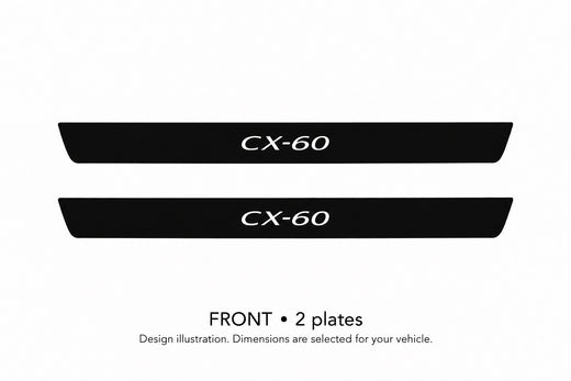 Mazda CX-60 2022–Present — Matte PRO LED Door Sills — CX-60 Logo