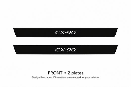 Mazda CX-90 MY 2024–Present — Matte PRO LED Door Sills — CX-90 Logo