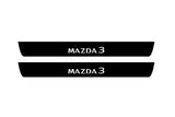 Mazda 3 IV 2019+ door sill plates in stainless steel with Mazda3 logo