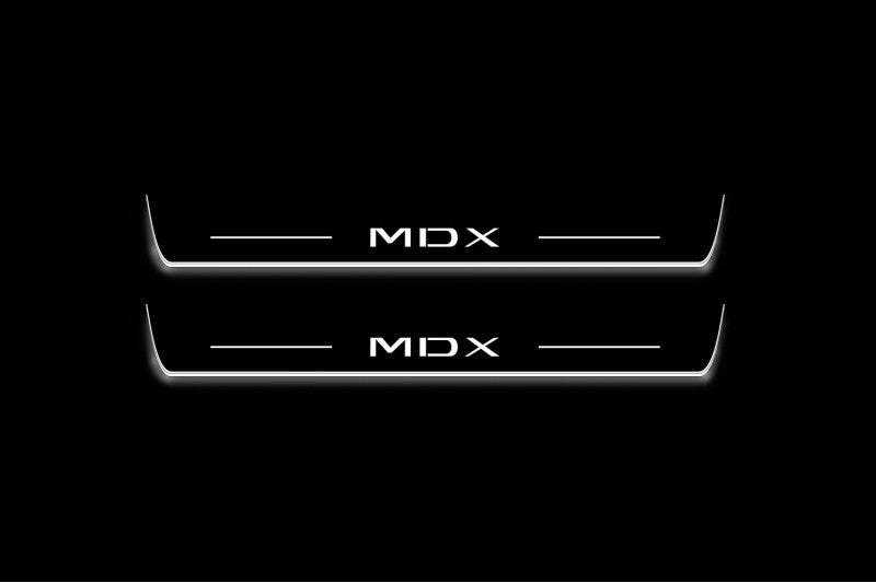 Acura MDX IV 2021+ Door Sill Guards – LED Illuminated Sill Plates with MDX Logo