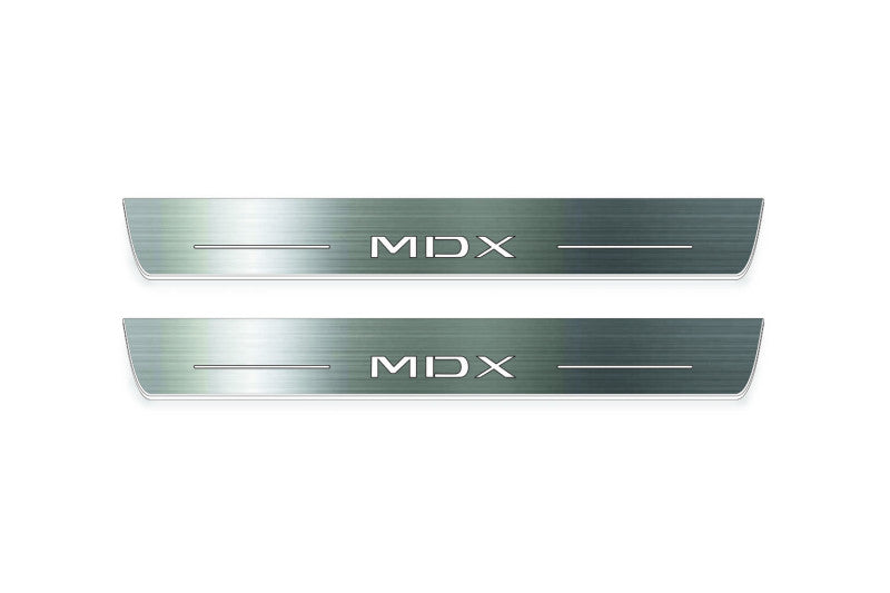 Acura MDX IV 2021+ Door Sill Guards – LED Illuminated Sill Plates with MDX Logo
