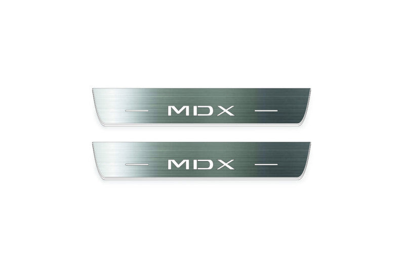 Acura MDX IV 2021+ Door Sill Guards – LED Illuminated Sill Plates with MDX Logo