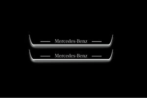 Mercedes GLS X166 Stainless Steel LED Door Sills – Mercedes-Benz Logo