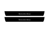 illuminated door sill protectors Mercedes G-Class W464 2018+ stainless steel with Mercedes-Benz logo