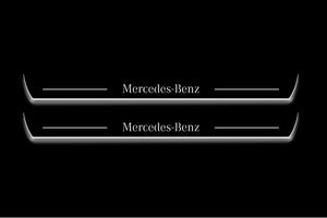 Mercedes SLK-Class R171 Stainless LED Door Sills – Mercedes-Benz Logo