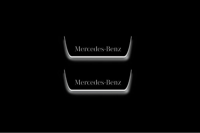 Mercedes G-Class W464 Stainless LED Door Sills – Mercedes-Benz Logo