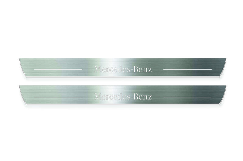Mercedes SLK-Class R171 Stainless LED Door Sills – Mercedes-Benz Logo