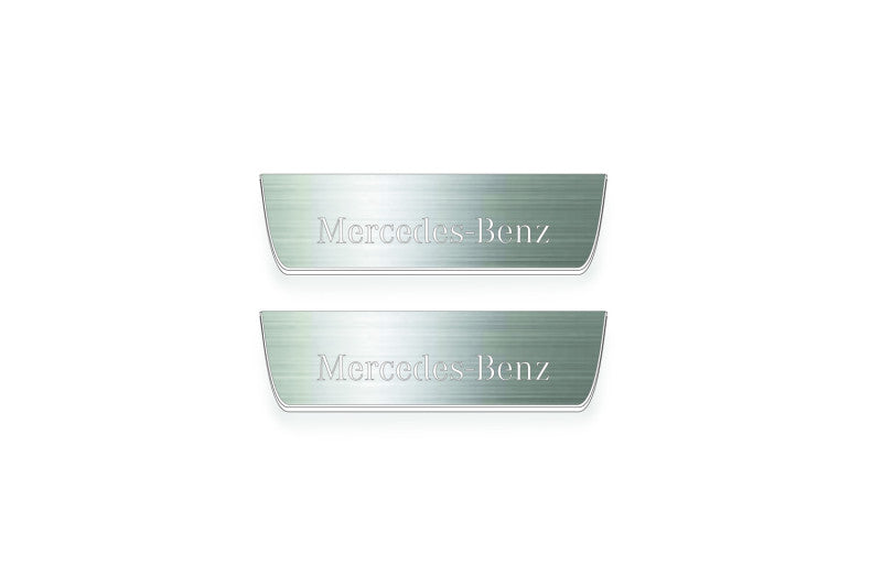 Mercedes EQE SUV X294 Stainless LED Door Sills – Mercedes-Benz Logo