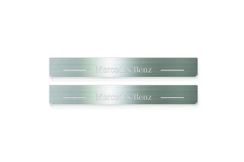 Mercedes C-Class W206 Stainless LED Door Sills – Mercedes-Benz Logo