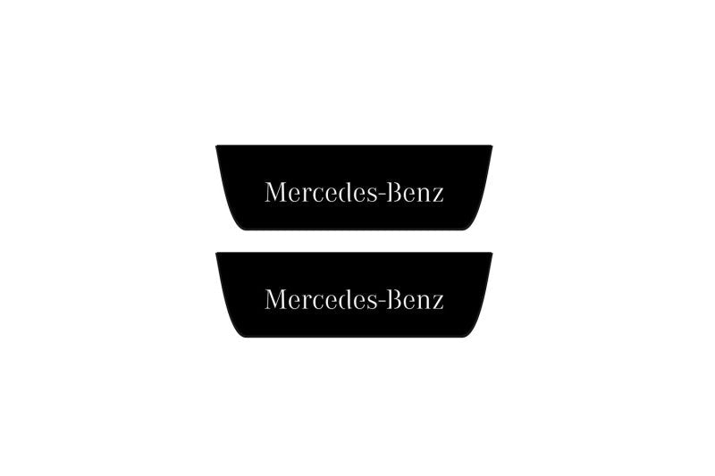 stainless steel illuminated door sill protectors for Mercedes G-Class W464 2018+ with Mercedes-Benz logo
