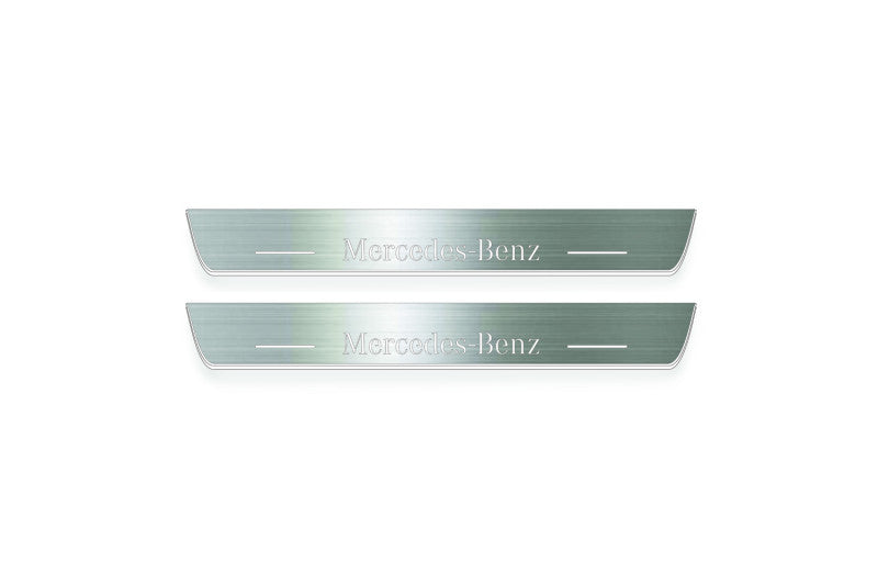Mercedes GLS X166 Stainless Steel LED Door Sills – Mercedes-Benz Logo