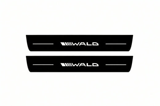 Mercedes-Benz E-Class Sedan W212 2009–2016 — Matte PRO LED Door Sills — Wald Logo