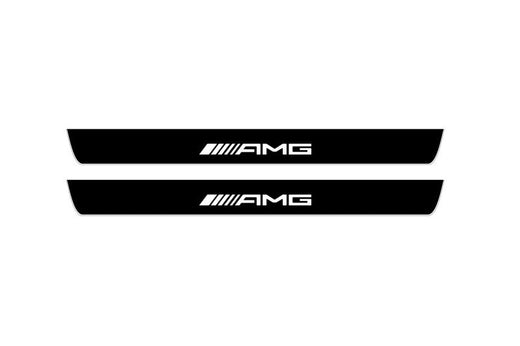 Mercedes-Benz EQS V297 2021–Present — Matte PRO LED Door Sills — AMG Logo