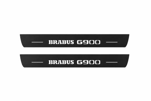 Mercedes-Benz G-Class W463A 2018–2024 — Matte PRO LED Door Sills — Brabus G900 Logo