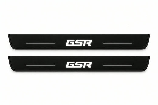 Mitsubishi Lancer Evolution X 2007–2016 — Matte PRO LED Door Sills — GSR Logo